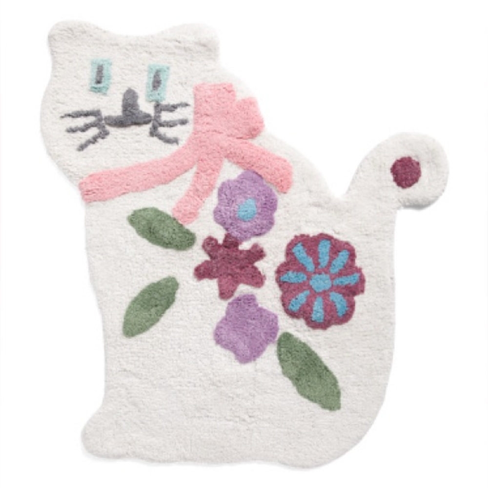 VISTA HOME FASHIONS 28x30 Cat Floral Rug